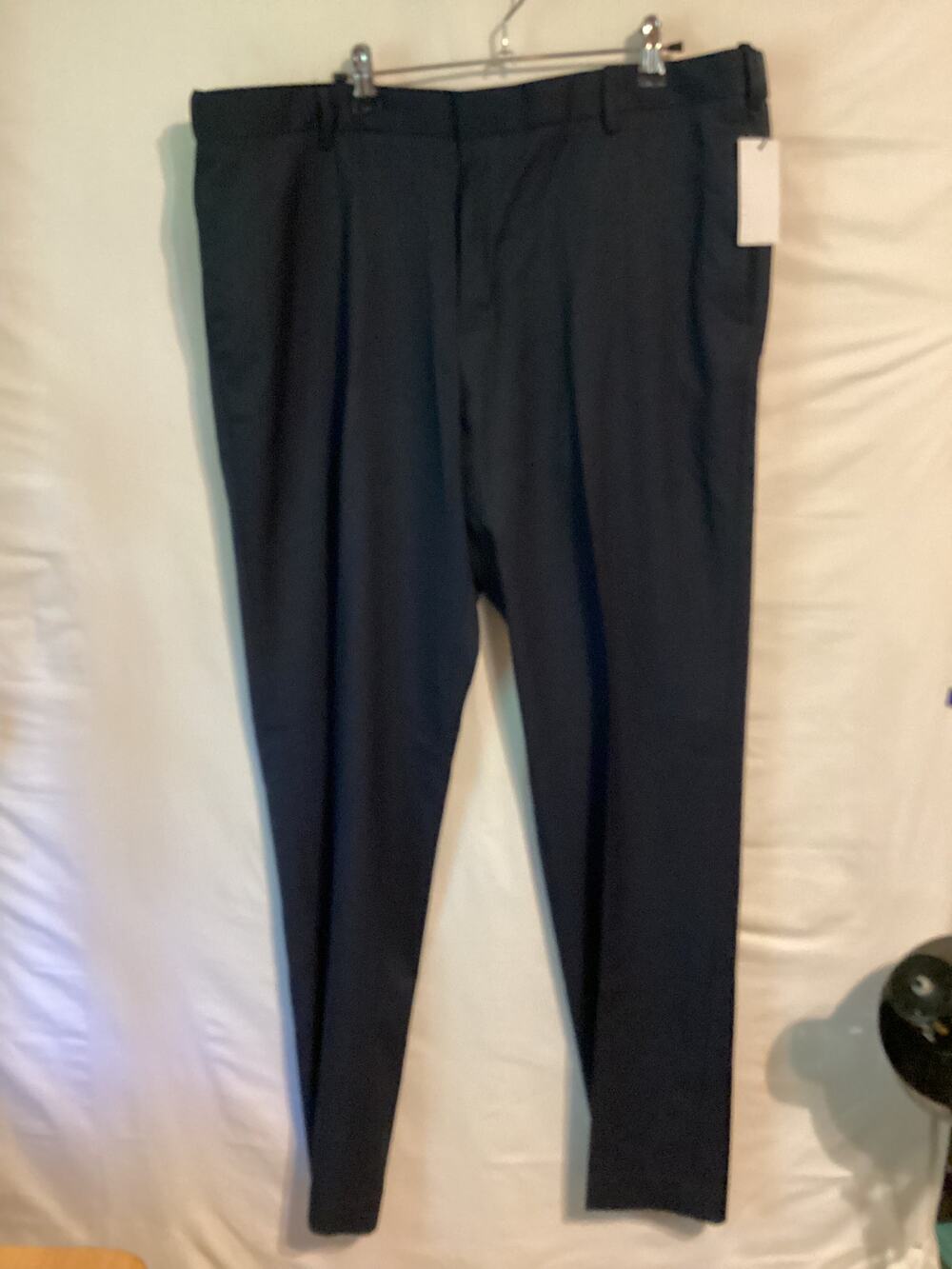 1019 NWT Perry Ellis Portfolio Expandable Gripper Waistband Dark Sapphire 38x32